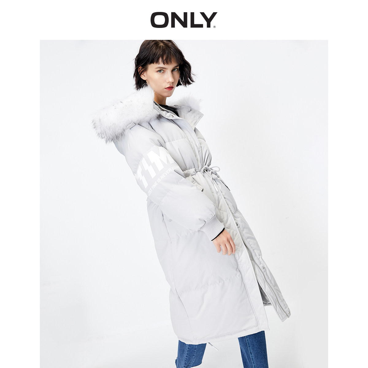 only奥莱秋季新款抽绳连帽羽绒服 ONLYoutlets店羽绒服