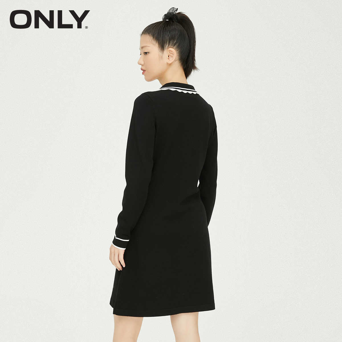 only2021冬季新款法式复古连衣裙 ONLYoutlets店连衣裙