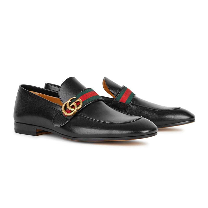 gucci /古驰正品gg条纹织带男鞋 CLUSA海外单鞋