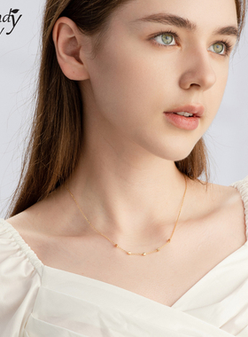 SundyhoneyS925银几何方糖素链