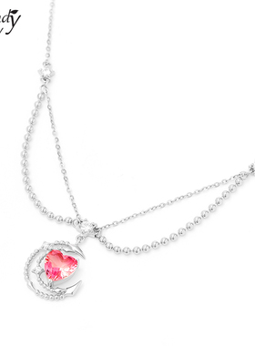 SundyHoney星月项链S925银锁骨链