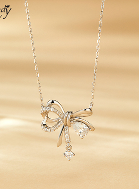SundyHoney蝴蝶结项链S925银奢华