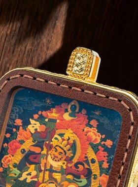 立体彩绘唐卡藏式八大守护吊坠