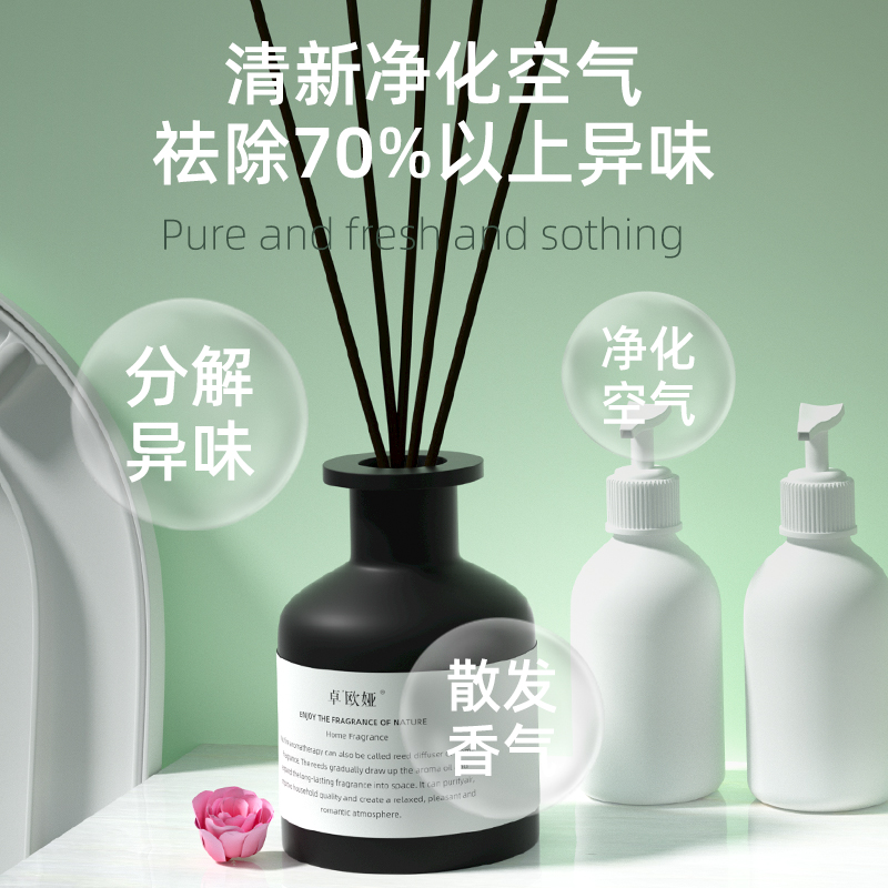 4瓶|栀子花香薰家用室内持久留香卧室淡香水卫生间除臭空气清新剂