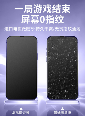 iPhone14钢化膜磨砂防指纹