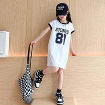 Girls summer clothes 2023 new children dress dress foreign air girl skirt Summer CUHK Vest Skirt Dresses