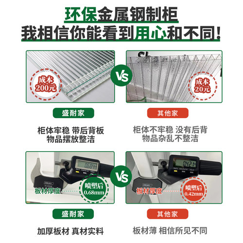 法式简约风儿童衣柜收纳柜铁皮柜子家用卧室出租房用简易挂式衣橱 - 图3