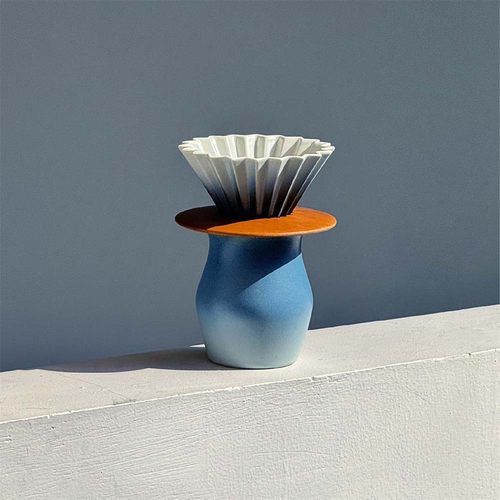 ORIGAMI中国限定玄青色陶瓷滤杯手冲套组品香咖啡杯V60滴滤咖啡杯 - 图1