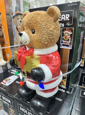 开市客万圣节狗狗摆件LED灯发光万圣节装饰品氛围布置家居摆件熊