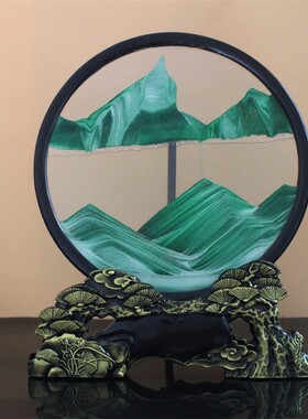 沙画装饰品新中式摆件解压流沙画