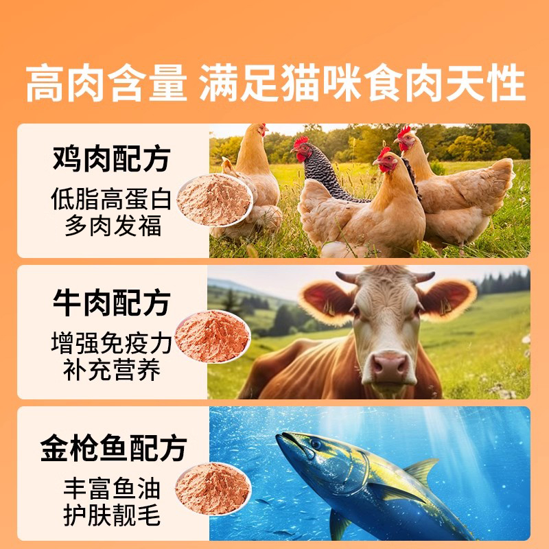 猫饭猫主食猫咪湿粮包主食罐猫条幼猫罐头餐包全价补水营养分装盒 - 图1