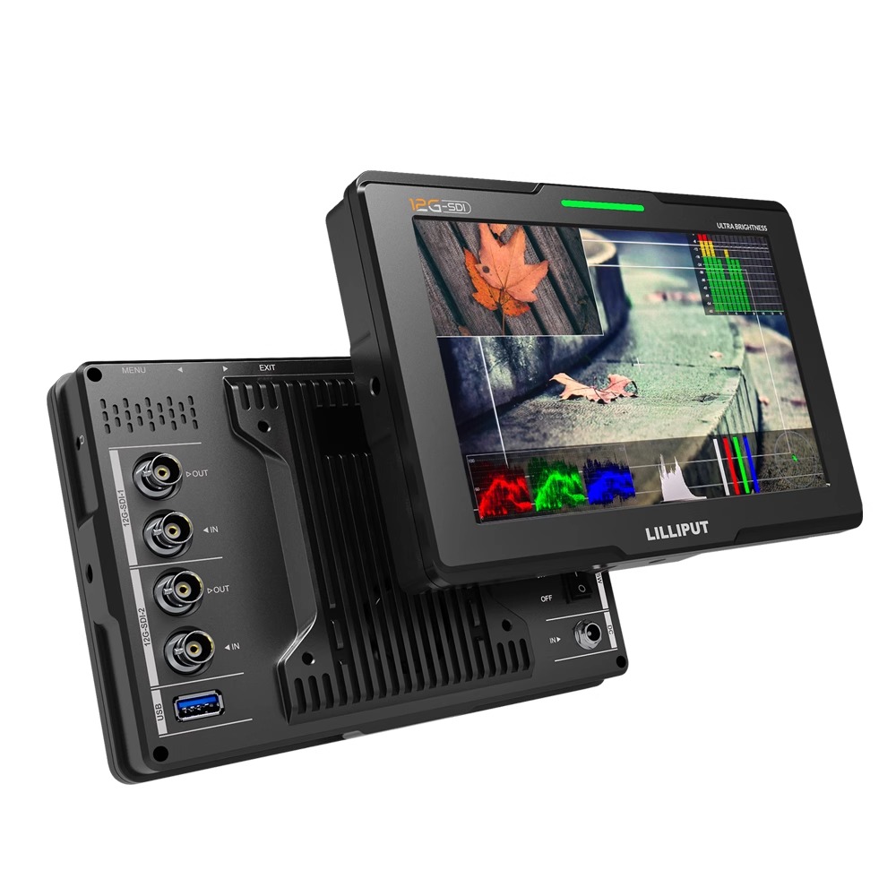 利利普Q7-12G全高清4K双路12G-SDI&HDMI 2.0画中画摄影摄像监视器相机拍摄视频显示屏-图1