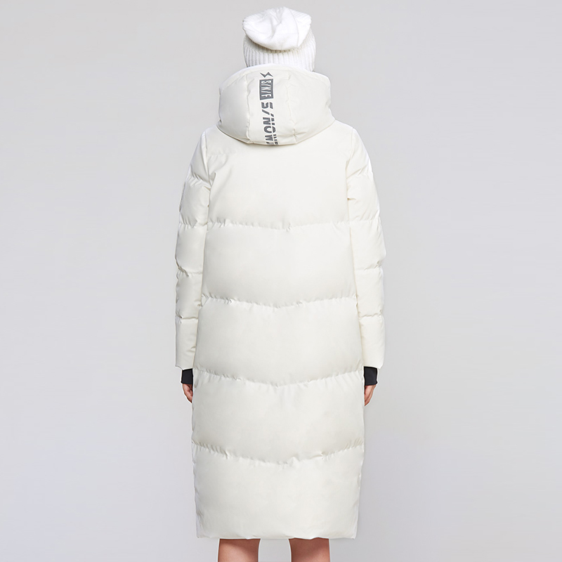 SNOW 雪中飞新款长款羽绒服女加长过膝纯色加厚连帽外套潮 FLYING SNOW 雪中飞新款长款羽绒服女加长过膝纯色加厚连帽外套潮 FLYING