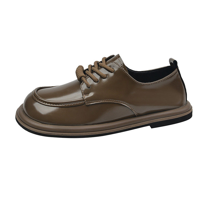 黑色小皮鞋女2025年春秋新款复古乐福鞋英伦风日系jk系带平底单鞋,淘宝优惠券,粉丝福利购,淘宝优惠卷