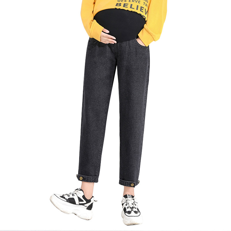 孕妇春秋款哈伦老爹上班时尚牛仔裤 佐美涵孕妇打底裤