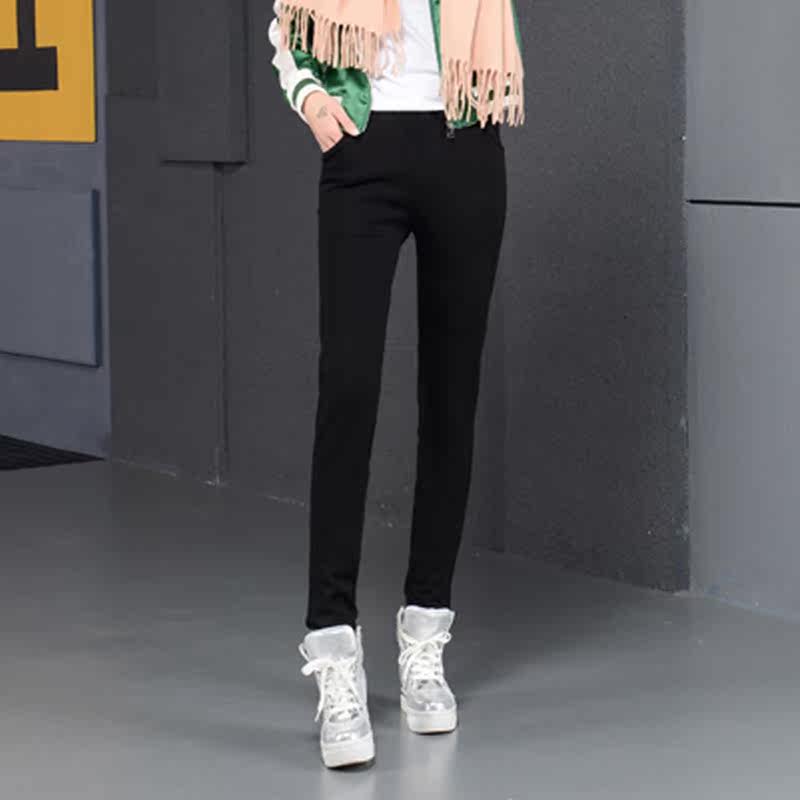 秋冬外穿休闲托腹直筒加绒孕妇裤子 佐美涵孕妇铅笔裤