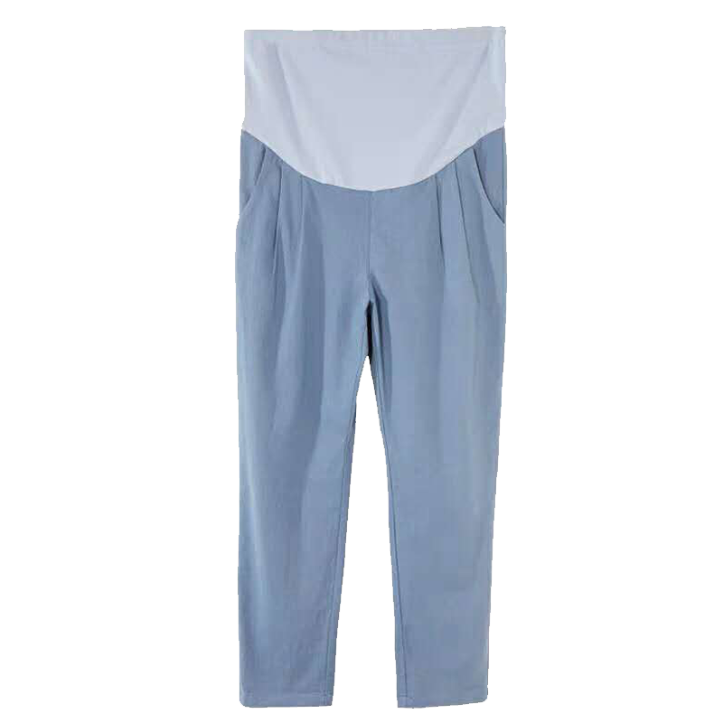 夏季托腹裤小个子宽松九分孕妇裤子 佐美涵孕妇打底裤