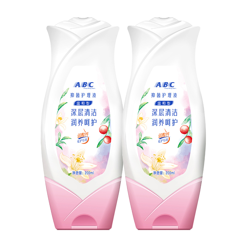 ABC护理液2瓶400ml私处卫生抑菌温和不刺激经期清洗液清爽正品 - 图3