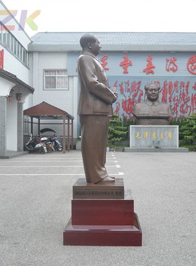 183cm紫铜开国大典像毛主席紫铜全身站相摆件 广场大摆件真人比c9