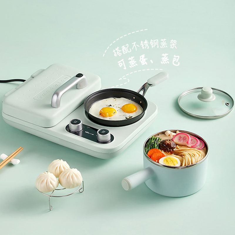 小熊三明治机早餐机家用加热轻食机 小熊英百励诚三明治机