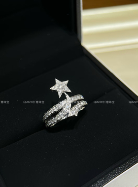 小众五角星项链锆石闪亮气质锁骨0.5+锆石女