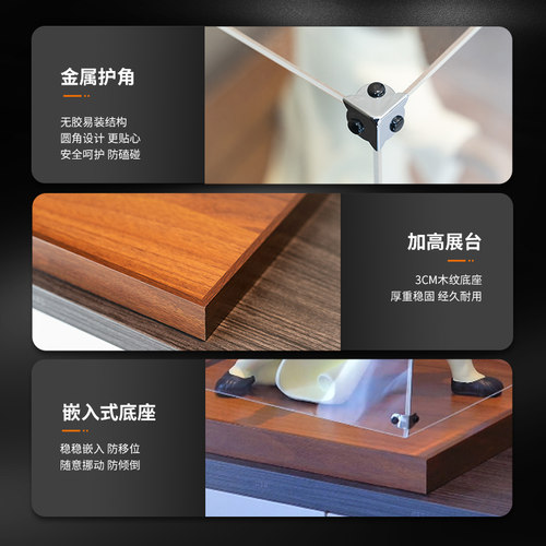 可定制透明亚克力展示盒适用玩具动漫高达手办收纳防尘罩模型盒子 - 图3