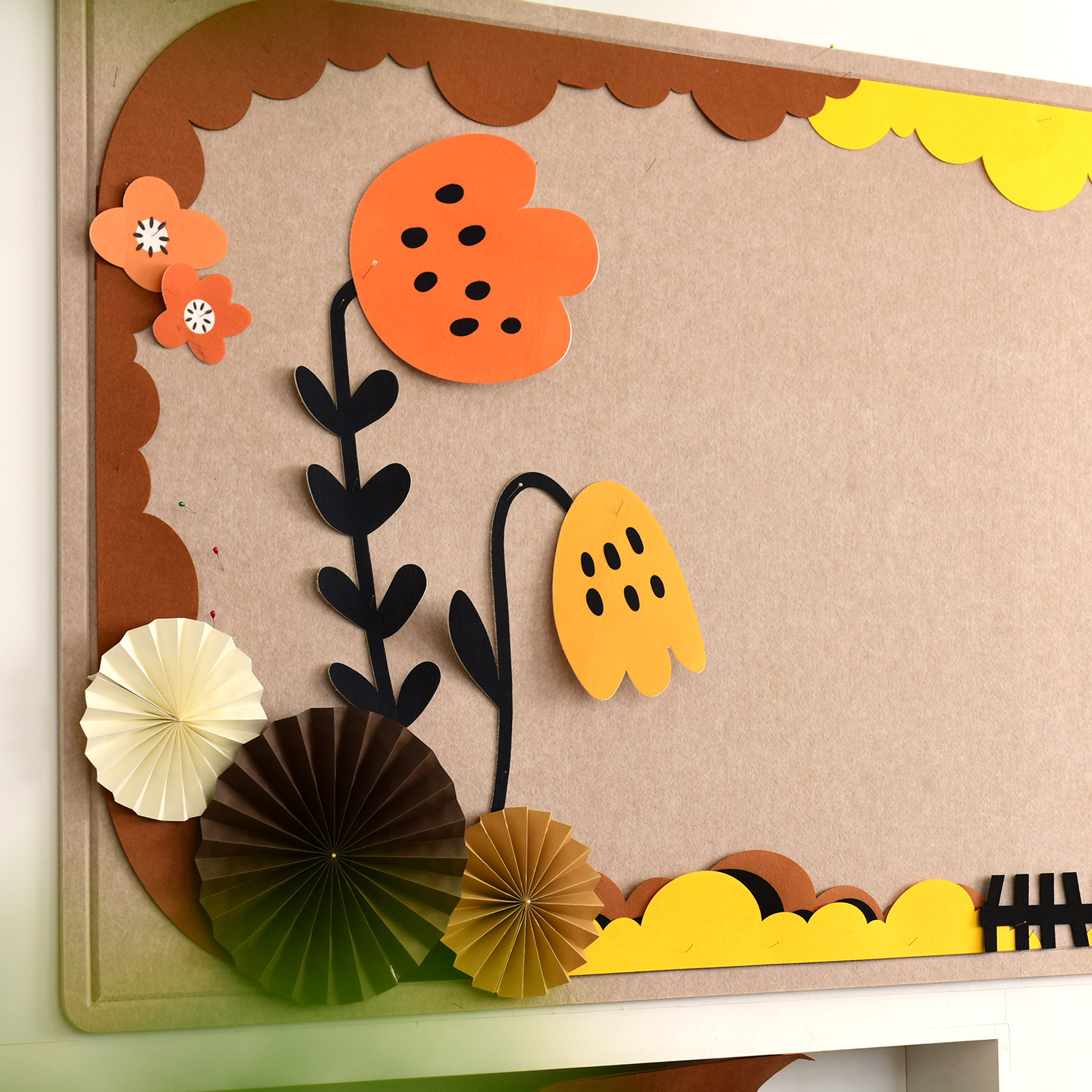 立体纸扇花边框组合幼儿园小学评比文化装饰墙面装饰材料手工用品,淘宝优惠券,粉丝福利购,淘宝优惠卷