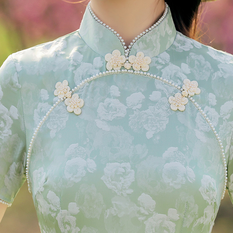 蚀骨旗袍2021年新款法式小众连衣裙 云乡爱旗袍