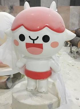 玻璃钢卡通雕塑定制户外大型吉祥物网红熊模型现货彩绘人物摆件