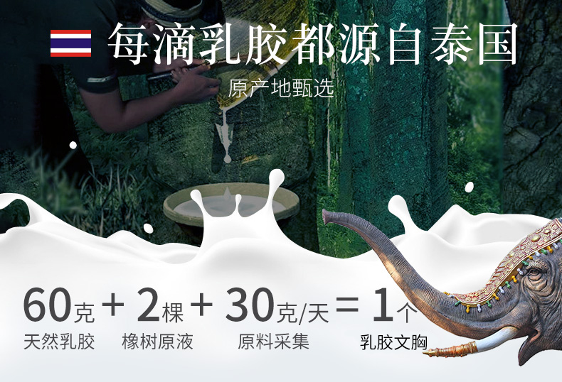 佑萨旗舰店泰国乳胶内衣2.0文胸小胸显大无痕钢圈美背心吊带聚拢女胸罩抹胸0