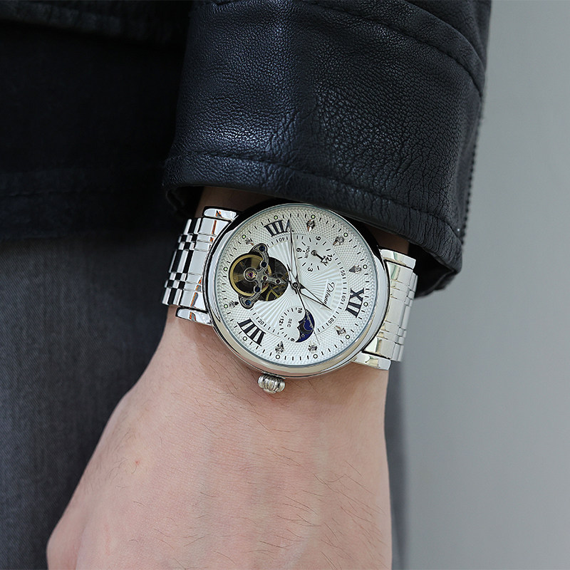 2023新款时尚商务全自动镂空手表 木阔国产腕表