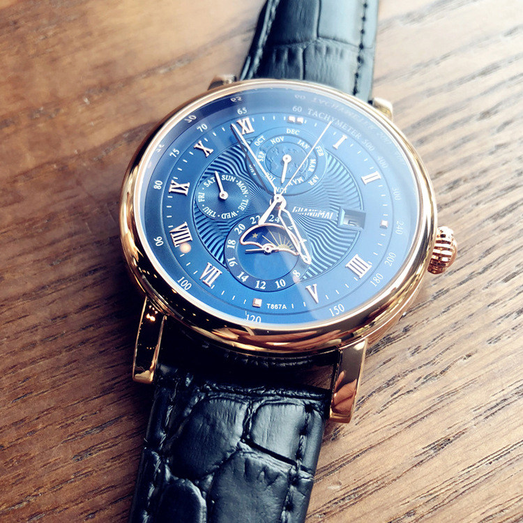 瑞士男士全自动镂空防水学生机械表 木阔国产腕表