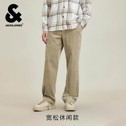 杰克琼斯outlets春秋季简约条绒直筒版型裤子休闲裤长裤男裤男装 - 图3