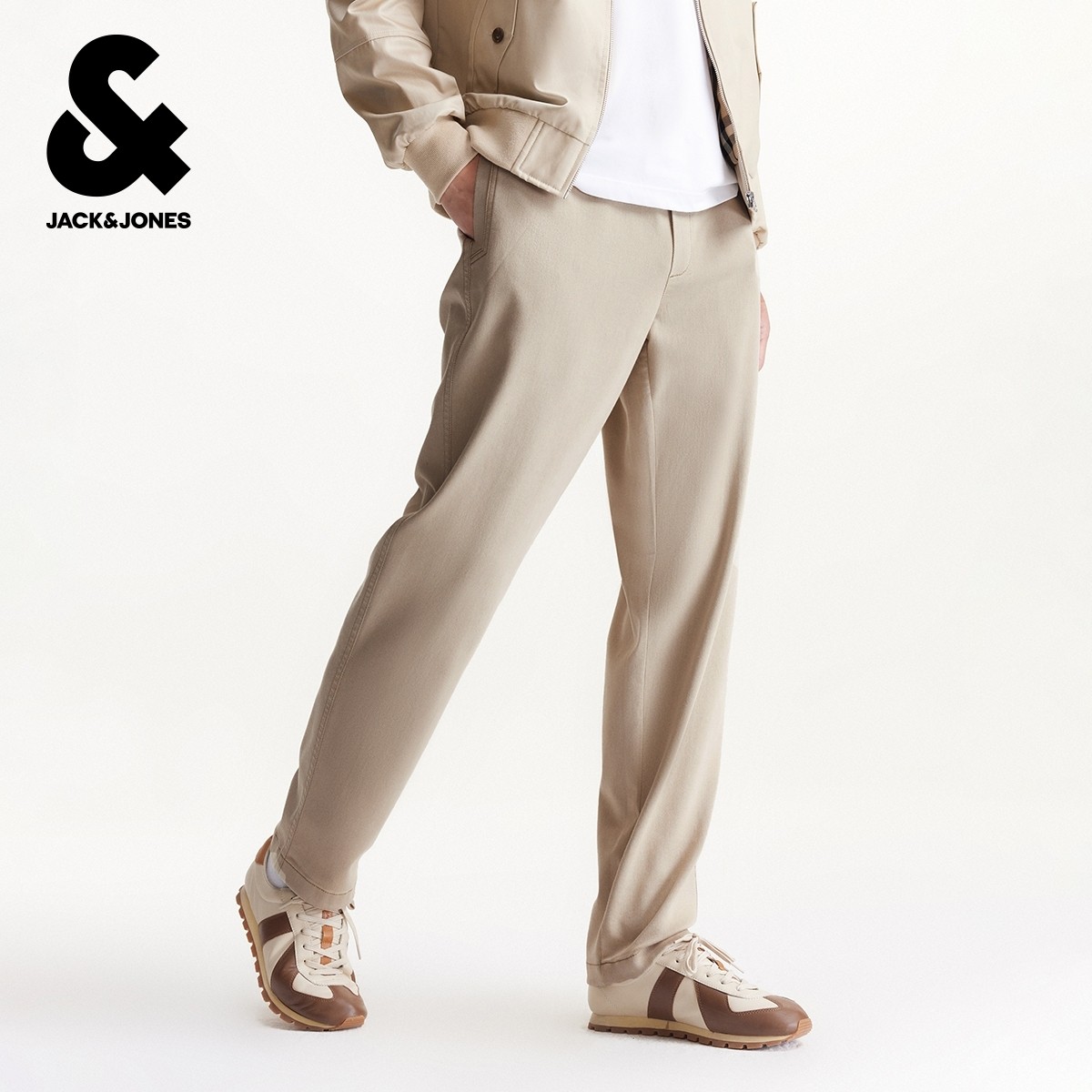 杰克琼斯奥特莱斯男装秋季休闲裤纯色弹力多口袋松紧腰头长裤裤子,淘宝优惠券,粉丝福利购,淘宝优惠卷