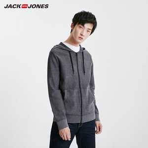 JackJones杰克琼斯春季男运动休闲抽绳连帽毛衣针织衫219124502