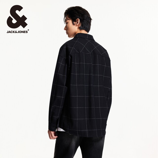 Jack Jones long sleeve monogram offset shirt