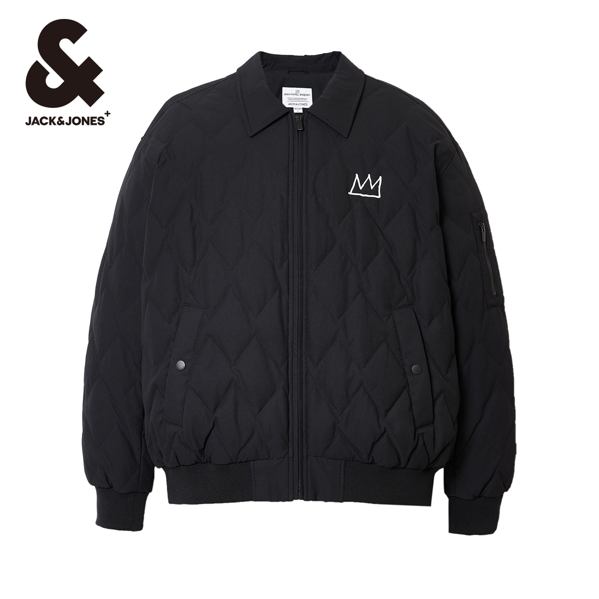杰克琼斯outletsBSQ联名冬季新款时尚宽松拉链翻领羽绒服外套男装