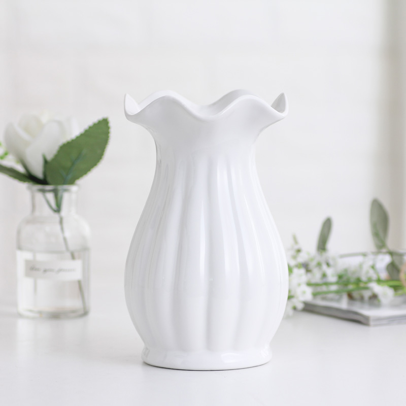 北欧风格陶瓷花瓶小清新水培透明插花简约白现代客厅家居装饰摆件