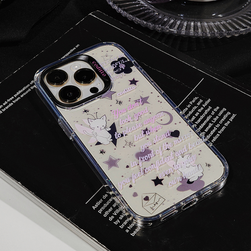 coditto治愈双层印花适用iPhone17pro手机壳小众苹果15promax高级感iPhone16promax创意1413pro全包12pro新款 - 图2