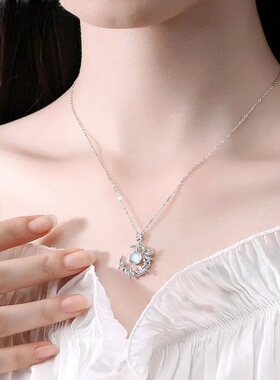 2025新款蓝桉与鸟S925纯银月光石