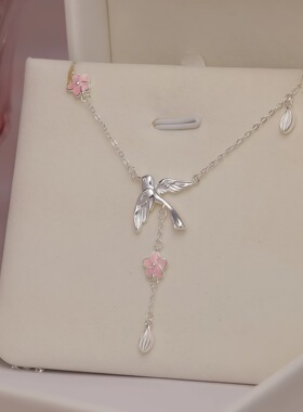 S999足银喜上眉梢项链新轻奢小众