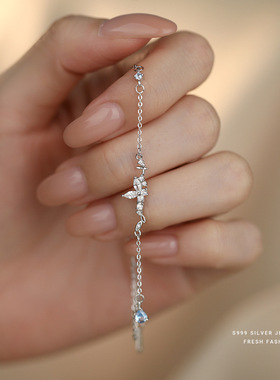 S999纯银精致百搭蝴蝶手链女时尚