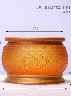 古法真琉璃佛具用品佛前居家佛堂供奉供杯净水贡杯花瓶香炉套装