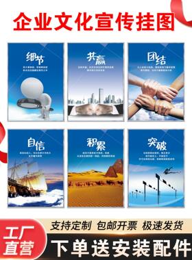 企业文化墙贴会议室背景走廊展板装饰公司办公室励志宣传标语挂牌