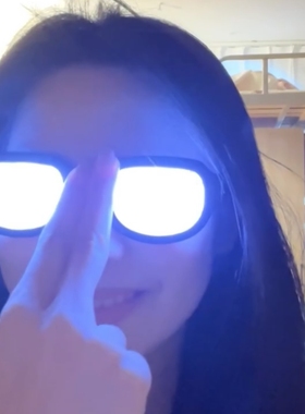 柯南发光眼镜赛博朋克儿童红眼特