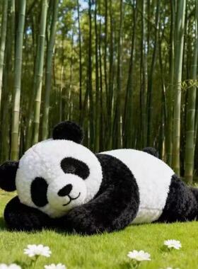 仿真绿雕工艺品定制户外景区绿雕熊猫造型景观网红打卡拍照装置