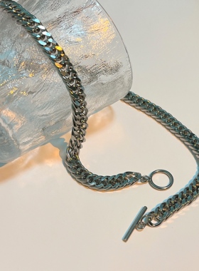 钛钢基础款项链锁骨链潮牌古巴