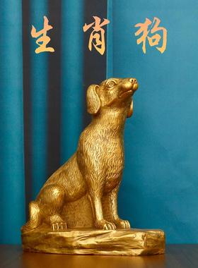 纯铜十二生肖摆件全套铜狗鼠铜牛鸡蛇马虎兔龙羊猴猪属相家居摆件