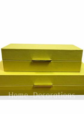 新中式木质首饰盒样板房卧室衣帽间橱窗饰品盒软装饰品收纳盒摆件