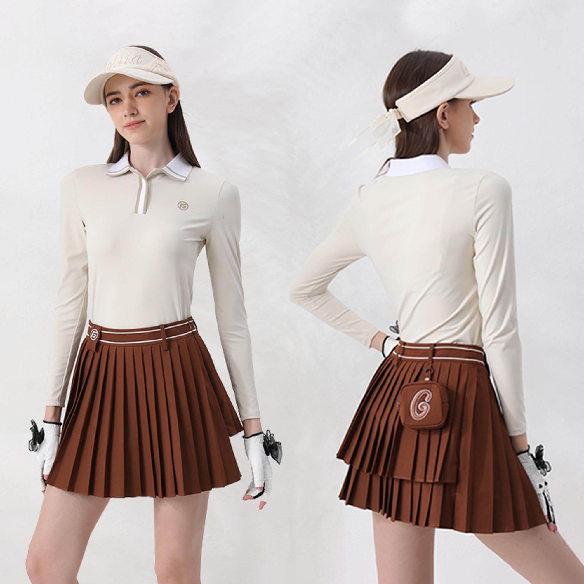 春秋季高尔夫上衣网球女士修身显瘦弹力新款女装裙子套装T恤裤子,淘宝优惠券,粉丝福利购,淘宝优惠卷